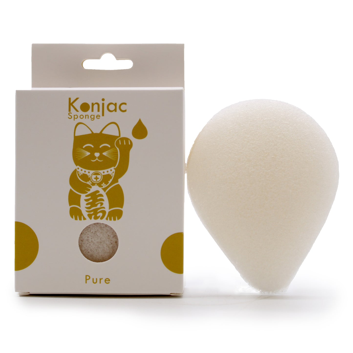 Spugna Konjac a Goccia - Naturale - Pelle sensibile