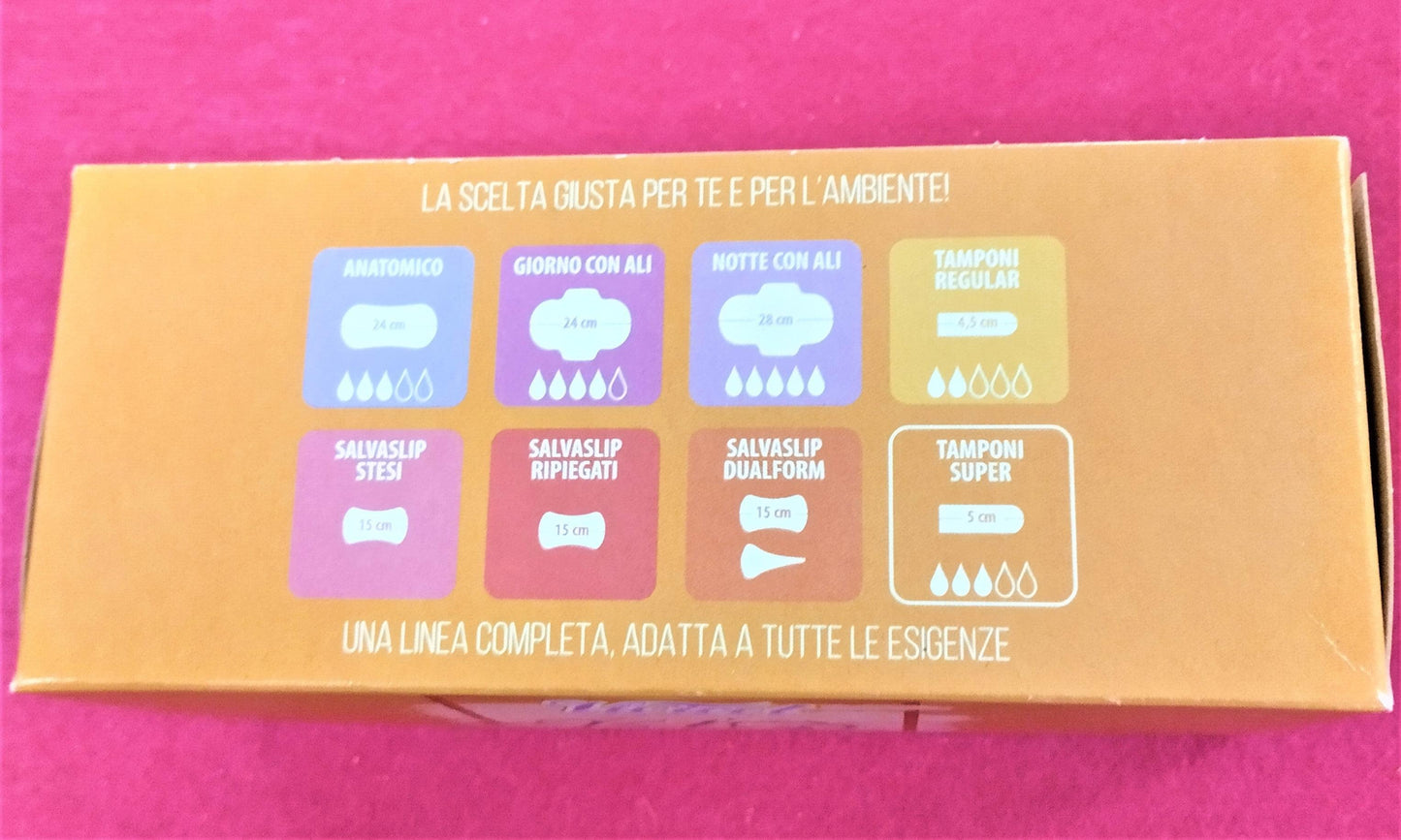 Tamponi assorbenti Interni/puro cotone Biologico- Con Applicatore