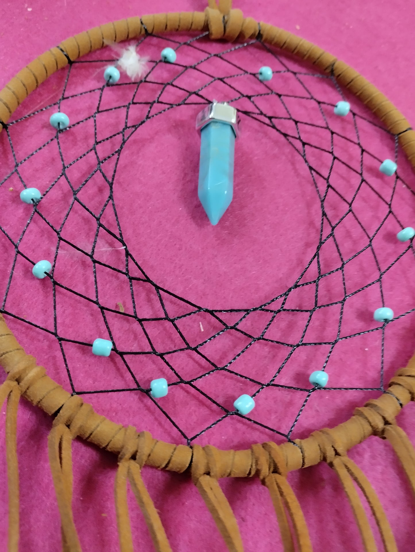 acchiappasogni con pendente turchese