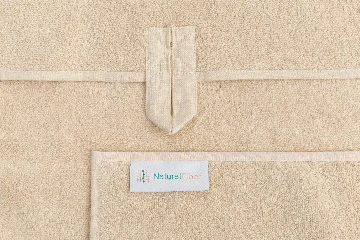 asciugamano in canapa naturale grezzo e cotone organico certificato mis 45x90