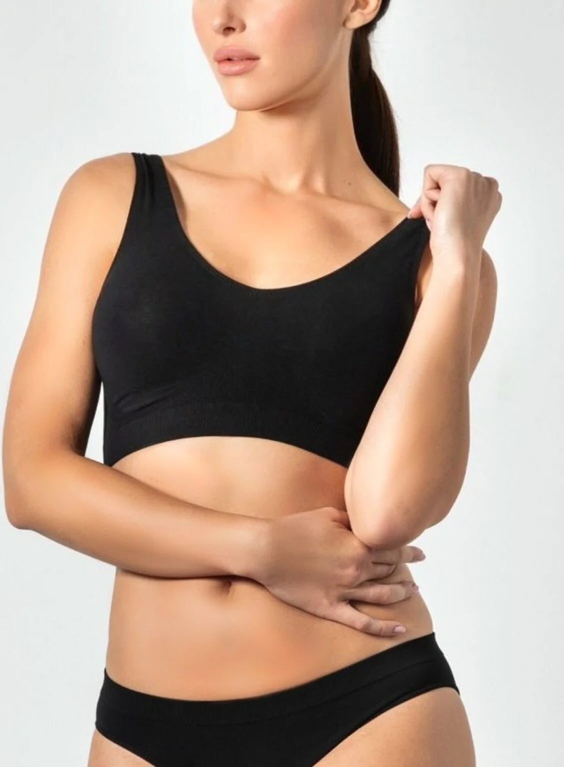 Top-Reggiseno Spalla Larga