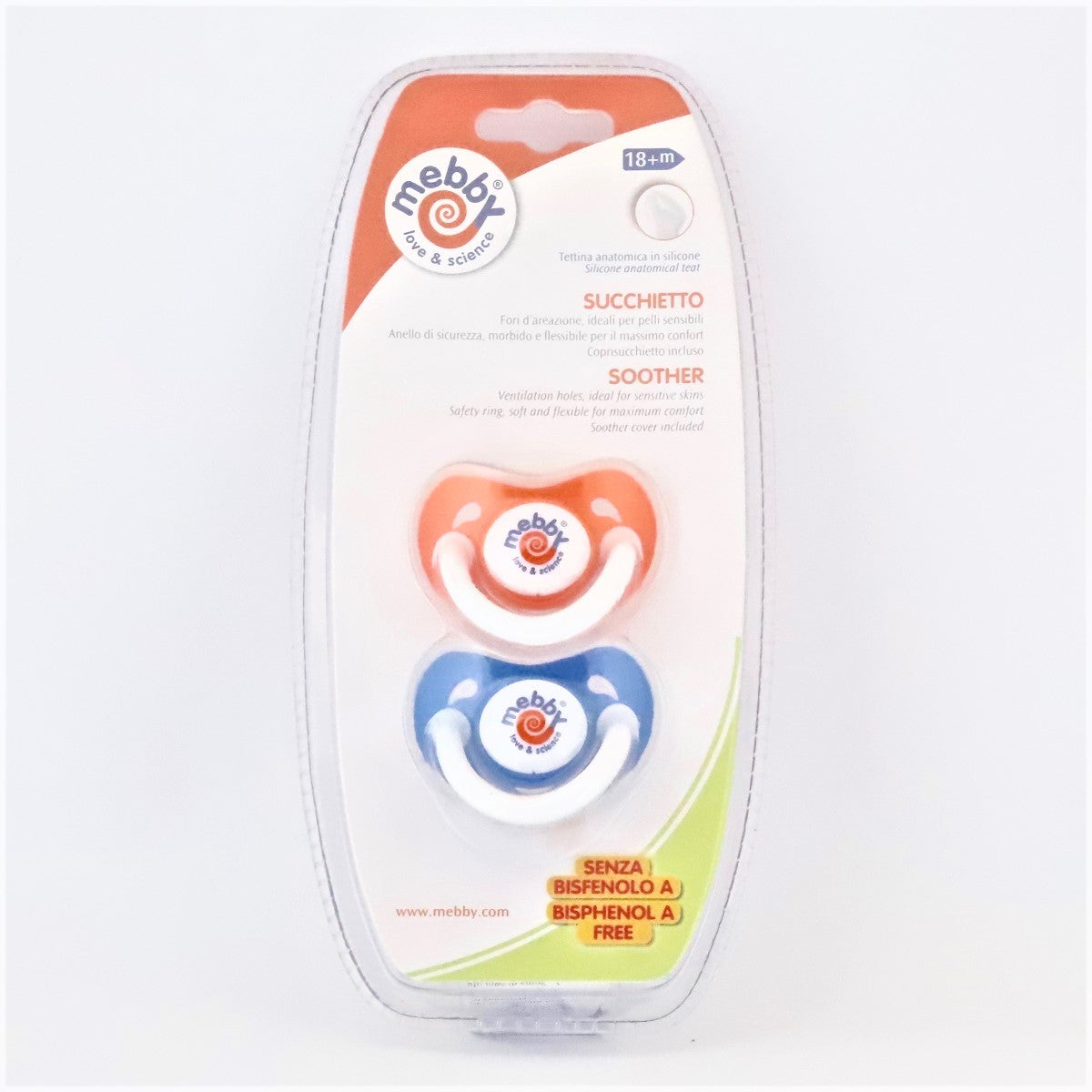 Succhietto in Silicone Mebby set 2 pezzi 18 mesi