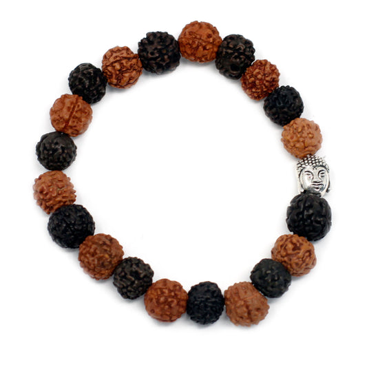 Rudraksha Buddha Bangle Mala - Due Colori