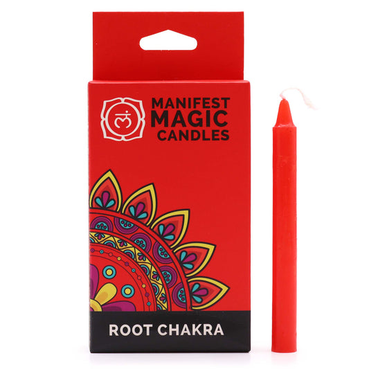 Set 12 Candele Incantesimo - Rosso - avorio-verde-blu