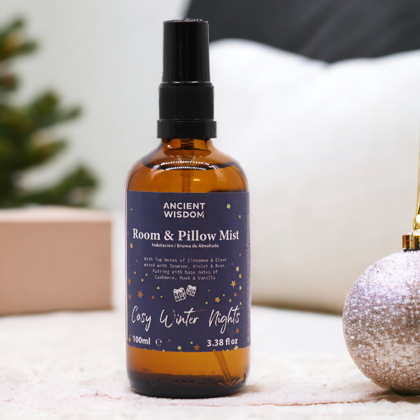 Spray per Cuscini e Ambienti - Bianco Natale 100ml- Serate invernali-mattinata festiva