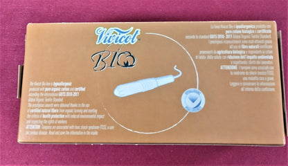 Tamponi assorbenti Interni/puro cotone Biologico- Con Applicatore
