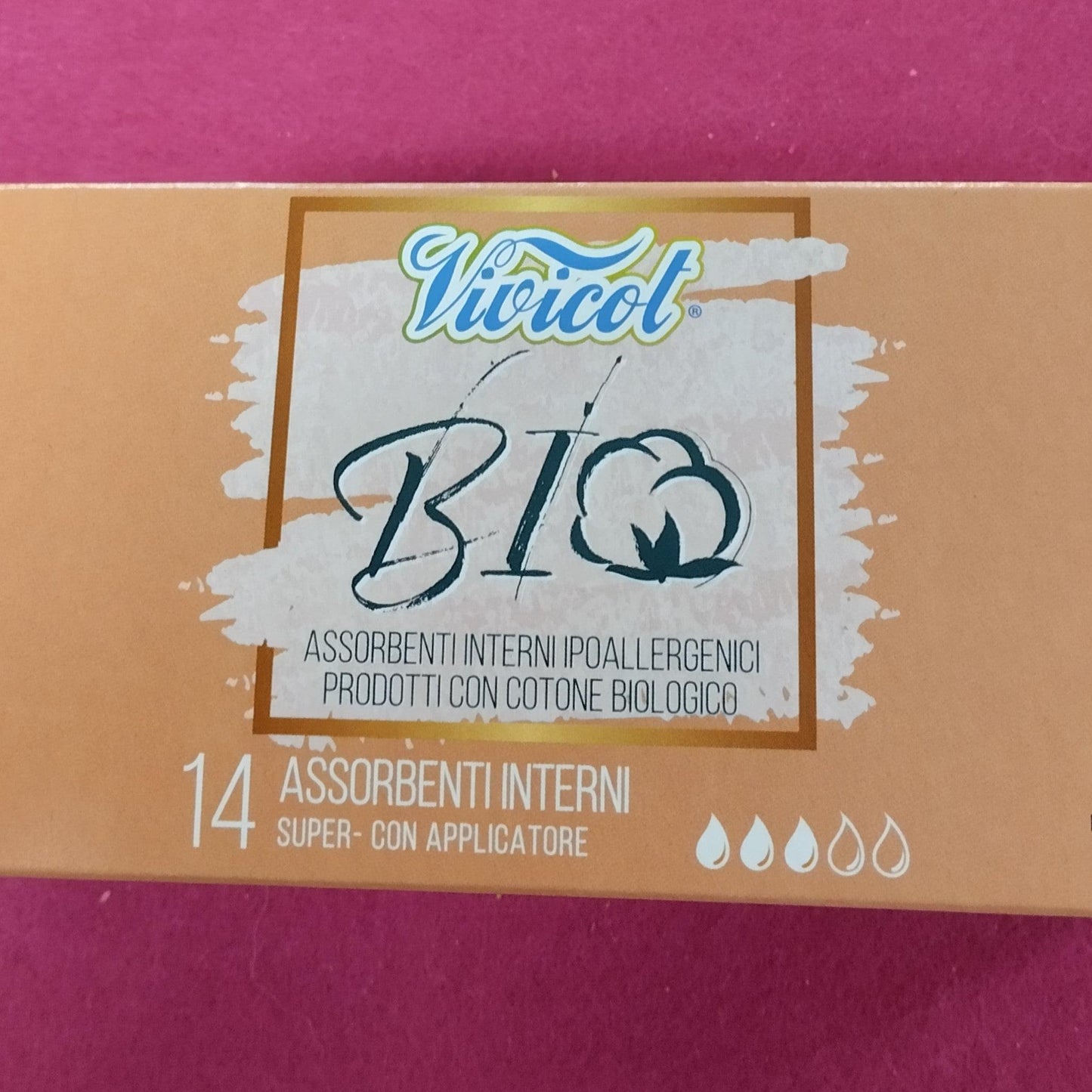 Tamponi assorbenti Interni/puro cotone Biologico- Con Applicatore