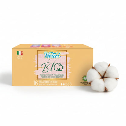 Assorbenti Ali Notte,giorno,salvaslip e tamponi interni in Cotone Bio Compostabili