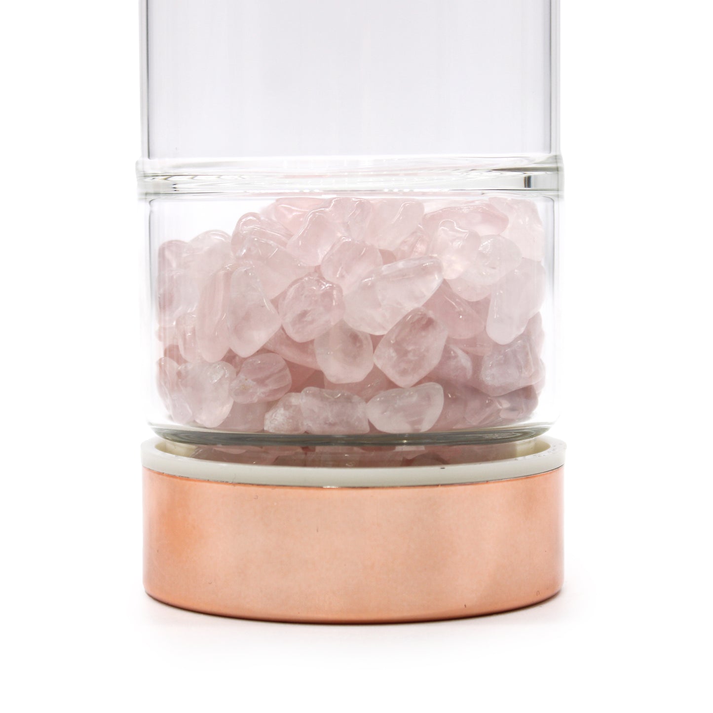 Borraccia in Vetro con Infusore per i Tè - Quarzo Rosa