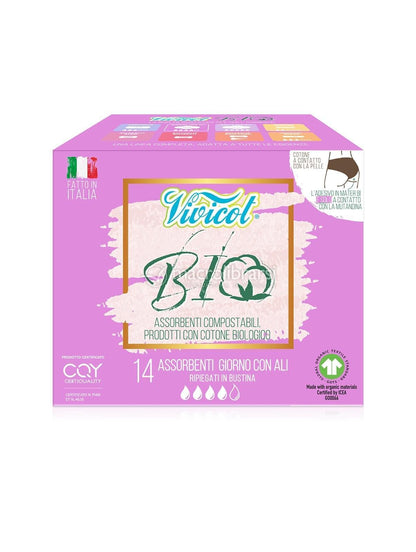 Assorbenti Ali Giorno in Cotone Bio Compostabili