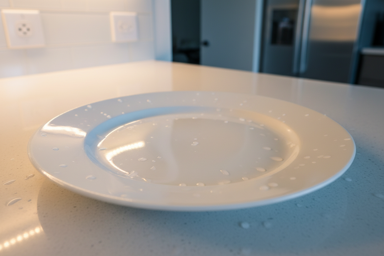 lucentezza piatto lavato in lavastoviglie