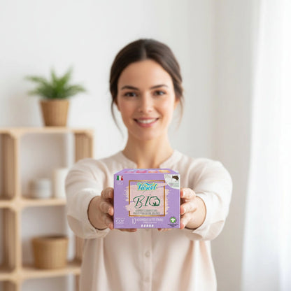 Assorbenti Ali Notte,giorno,salvaslip e tamponi interni in Cotone Bio Compostabili