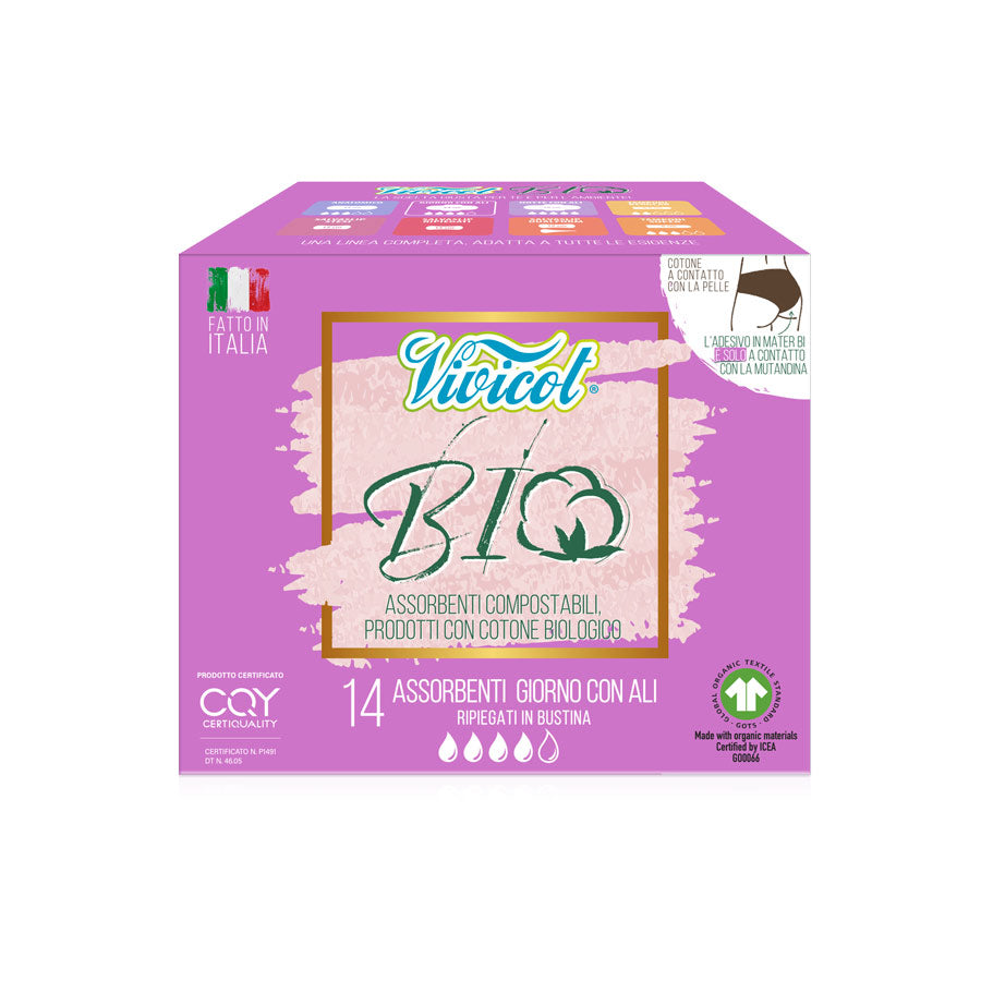 assorbenti ali notte,giorno e salvaslip compostabili