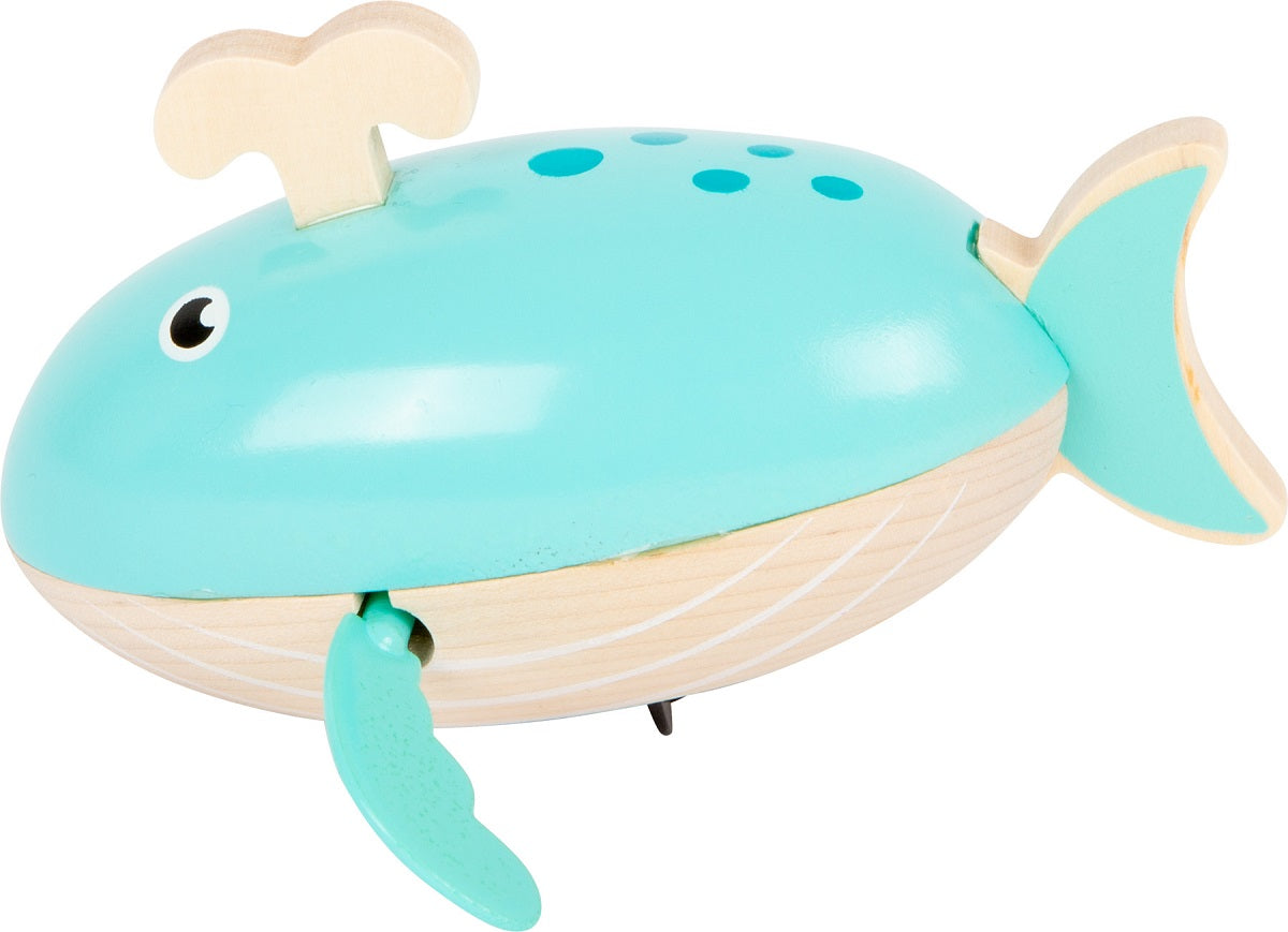 Gioco Acquatico Balena Con Carica In Legno Ecosostenibile Legler