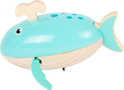 Gioco Acquatico Balena Con Carica In Legno Ecosostenibile Legler