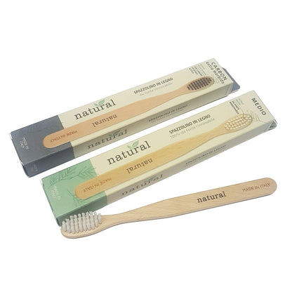 Spazzolino Denti Adulto in Legno Naturale Ecologico