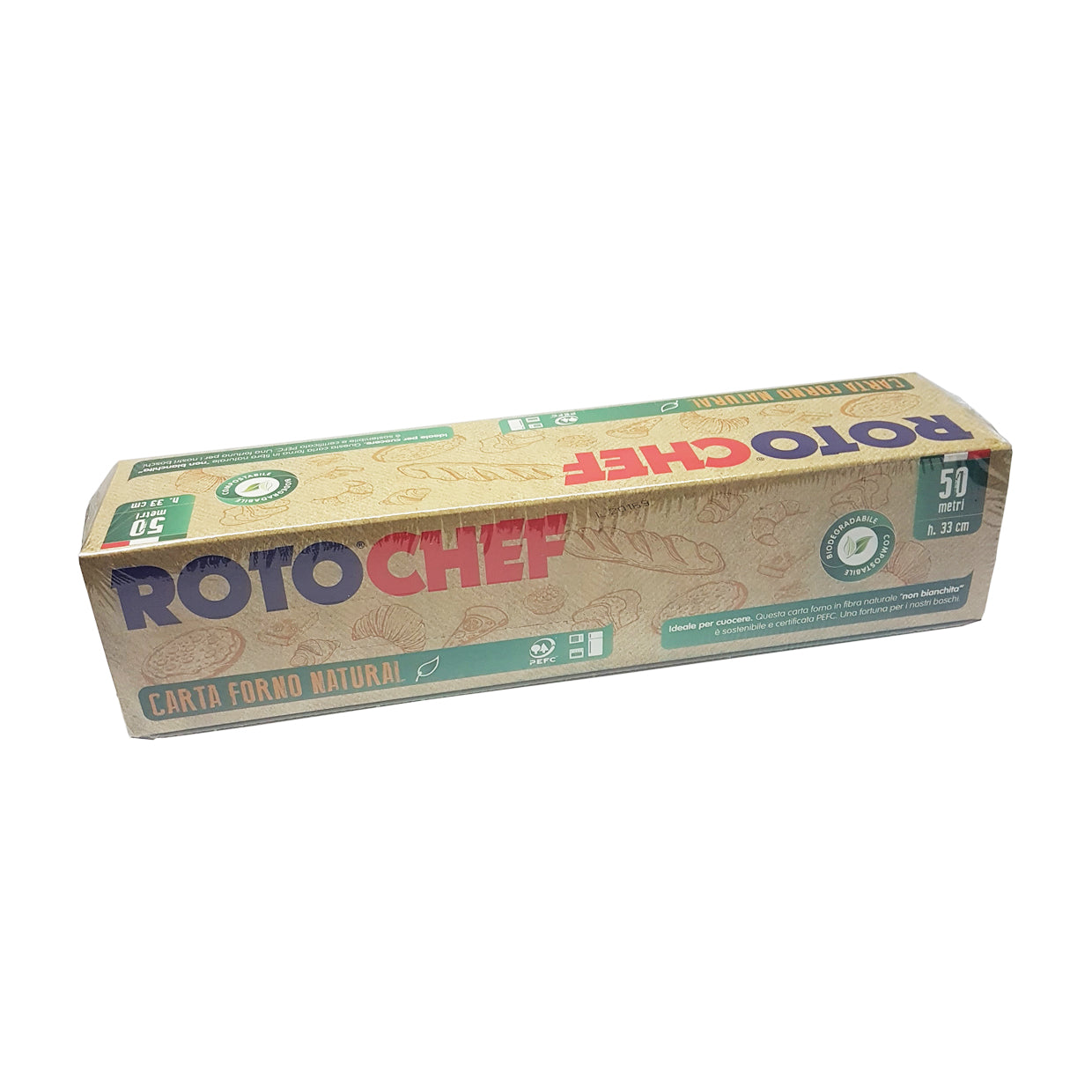 Carta forno 50 metri  Econatural Biodegrabile Compostabile Non Trattata