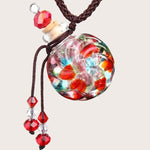 Collana Aromaterapia Con Bottiglietta In Vetro Colorato